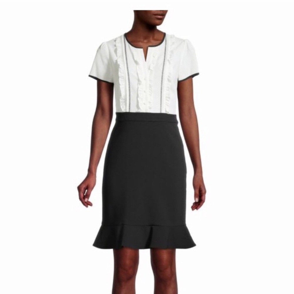 karl lagerfeld paris short sleeve sheath dress